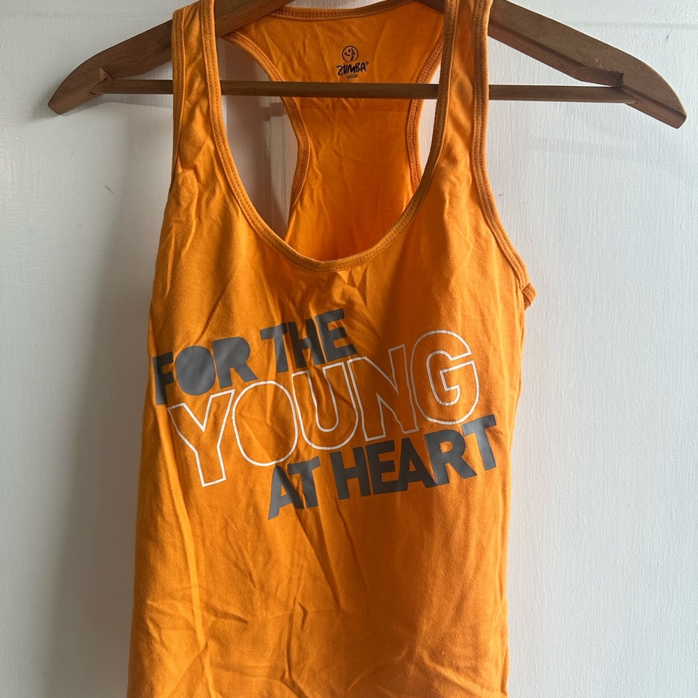 Zumba Fitness Vibrant Orange Kids Tank Top